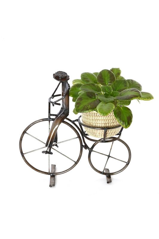 Vintage Bicycle Recycled Metal Planter - One of a Kind