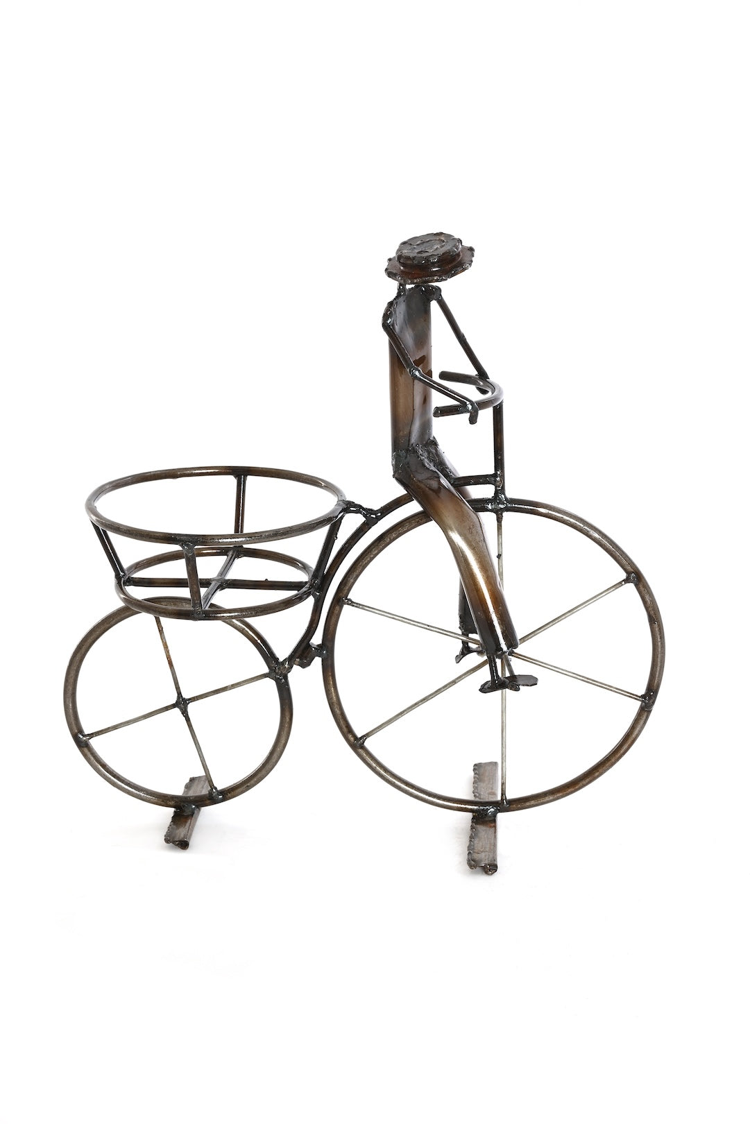 Vintage Bicycle Recycled Metal Planter - One of a Kind