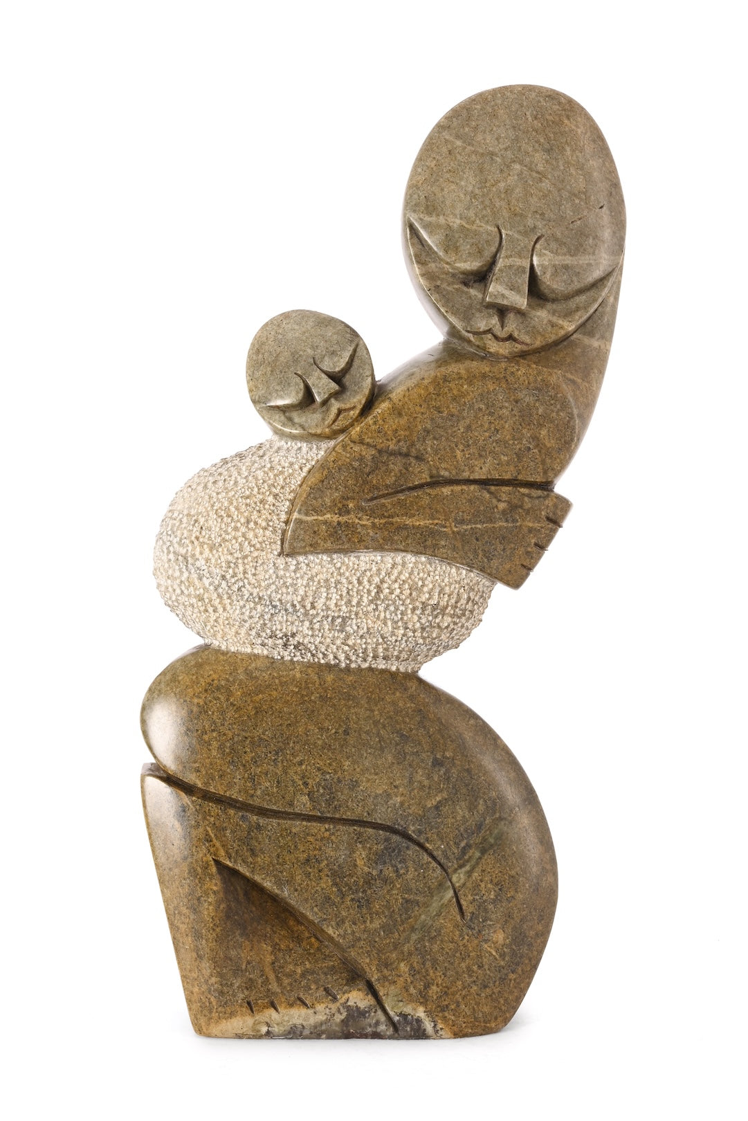 Carried With Love Abstract Stone Sculpture - One of a Kind