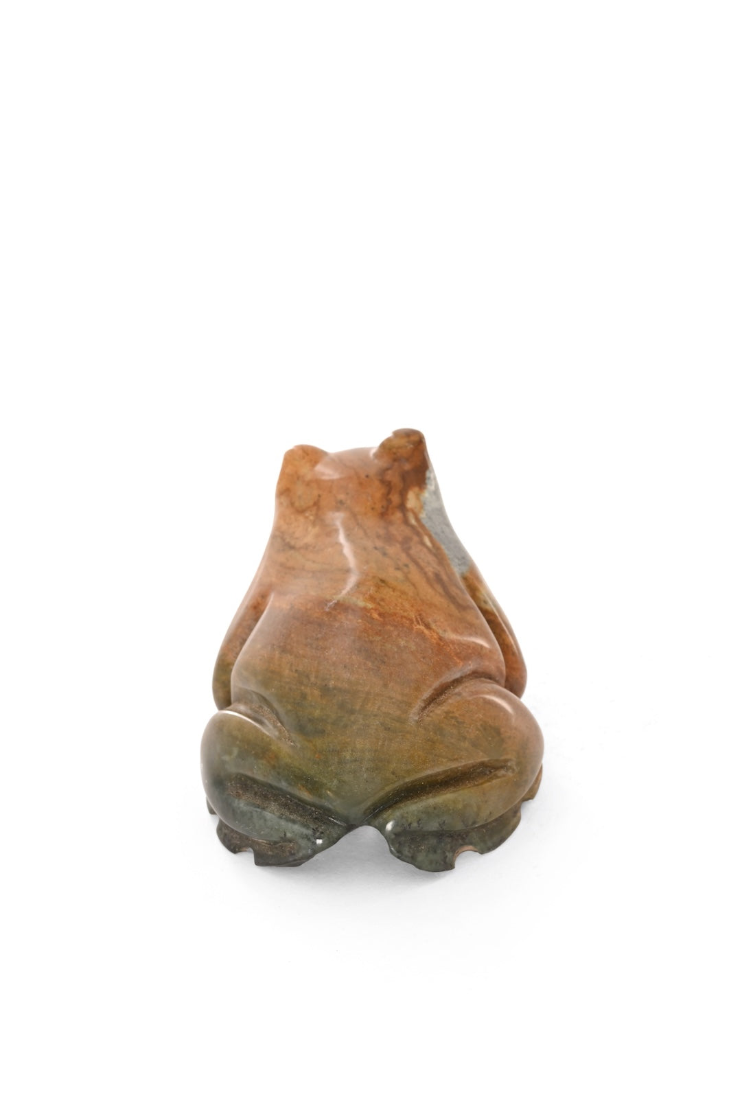 Polished  Stone Frog Sculpture - One of a Kind