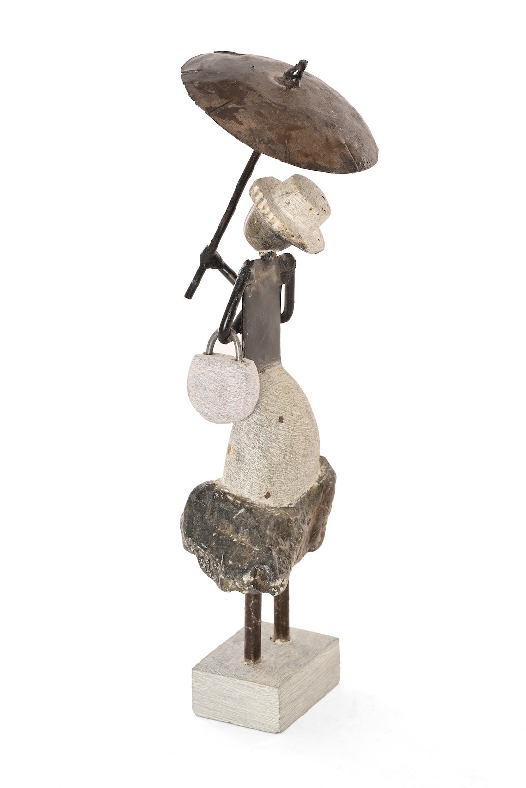 Afternoon Stroll Stone and Metal Sculpture