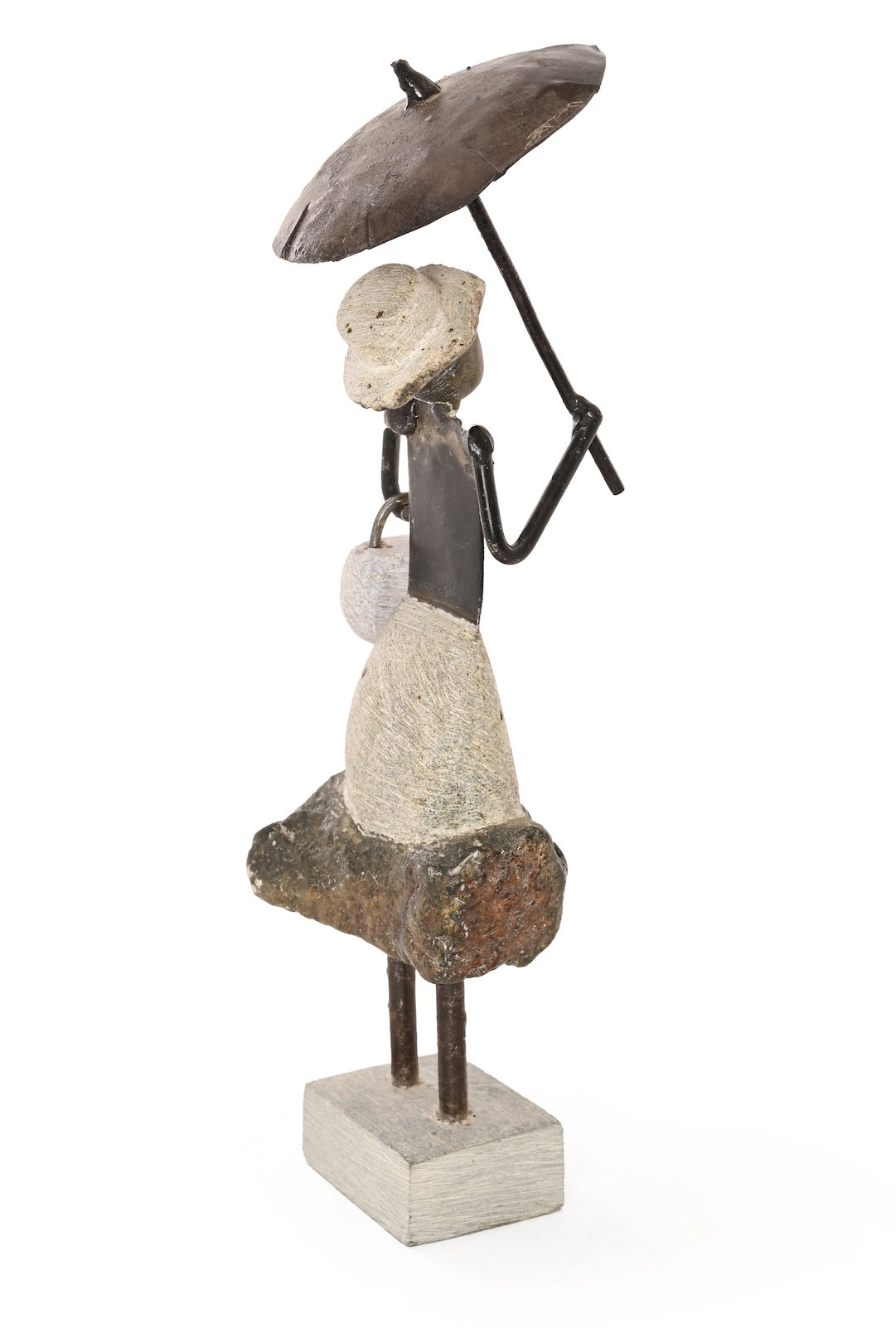 Afternoon Stroll Stone and Metal Sculpture