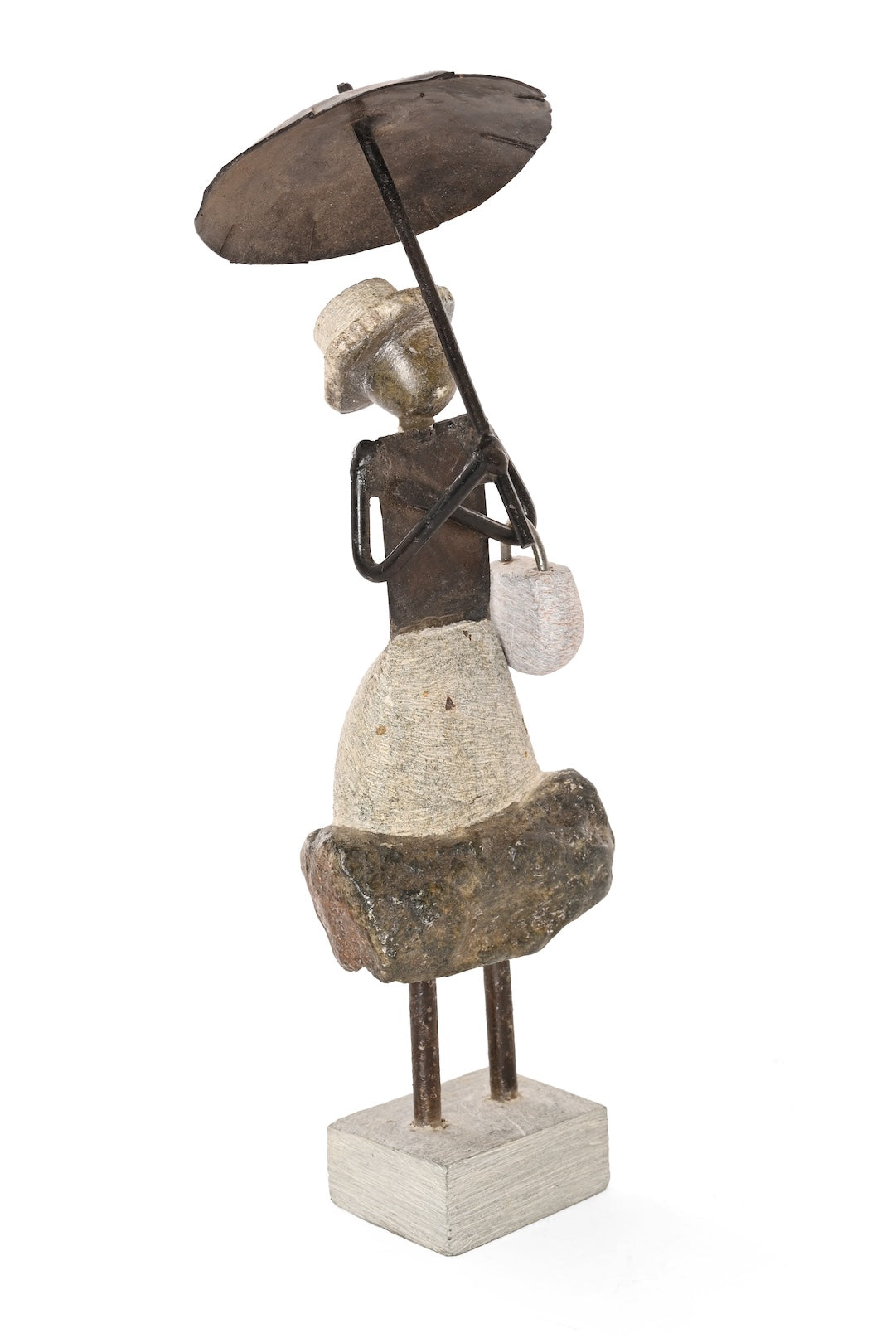 Afternoon Stroll Stone and Metal Sculpture