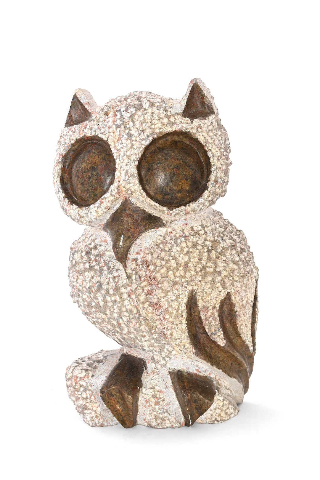 Textured Stone Watchful Owl - One of a Kind