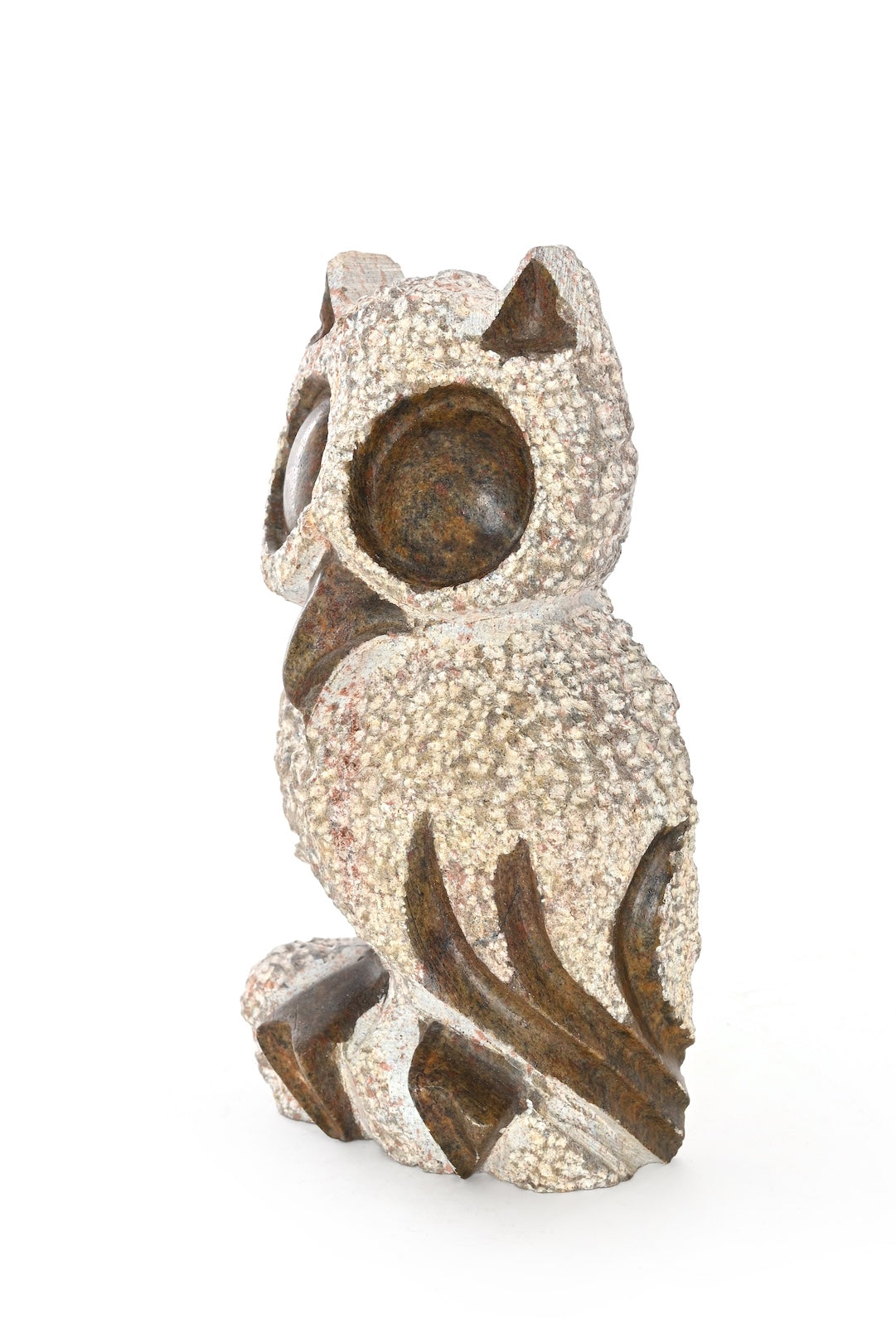 Textured Stone Watchful Owl - One of a Kind