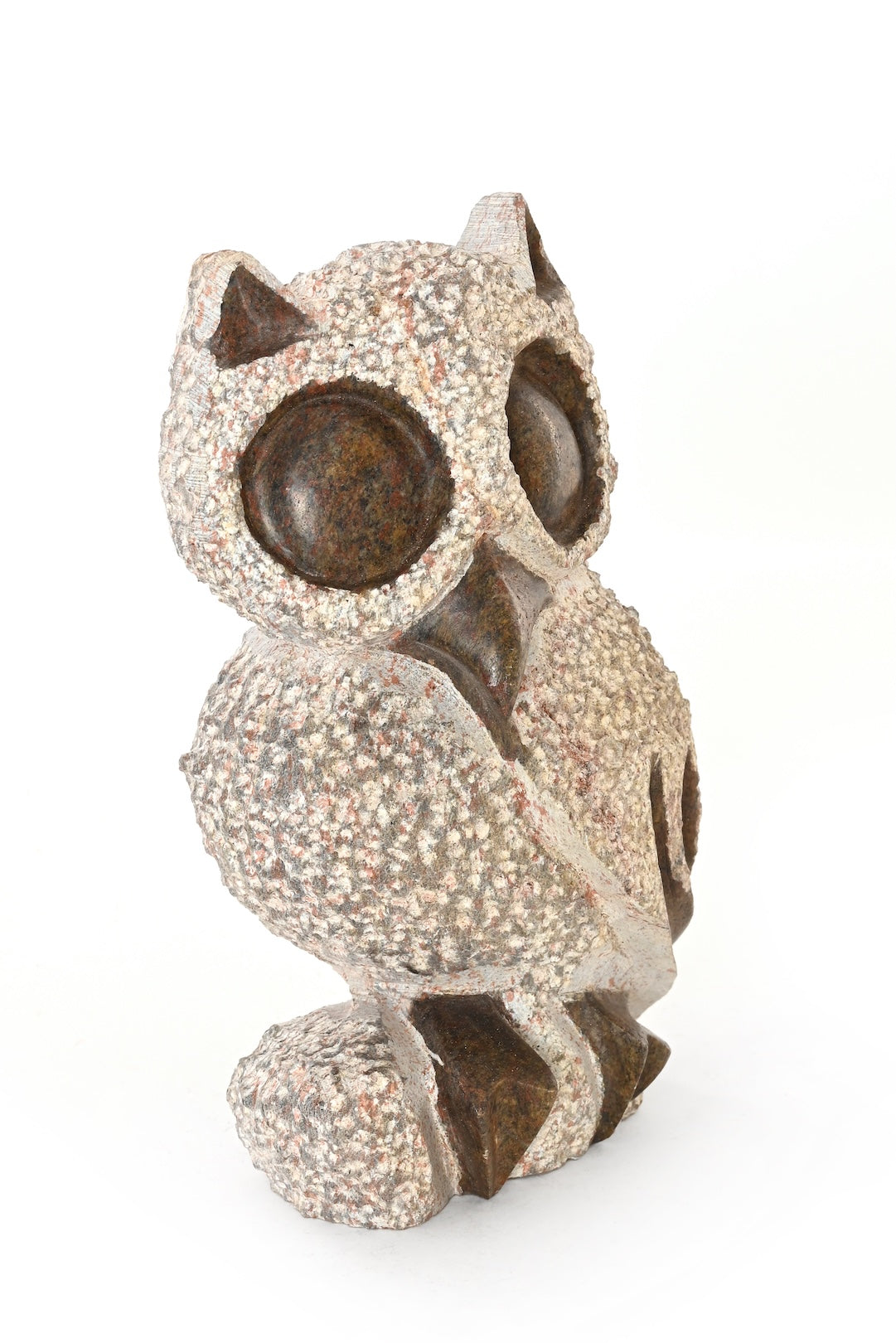 Textured Stone Watchful Owl - One of a Kind