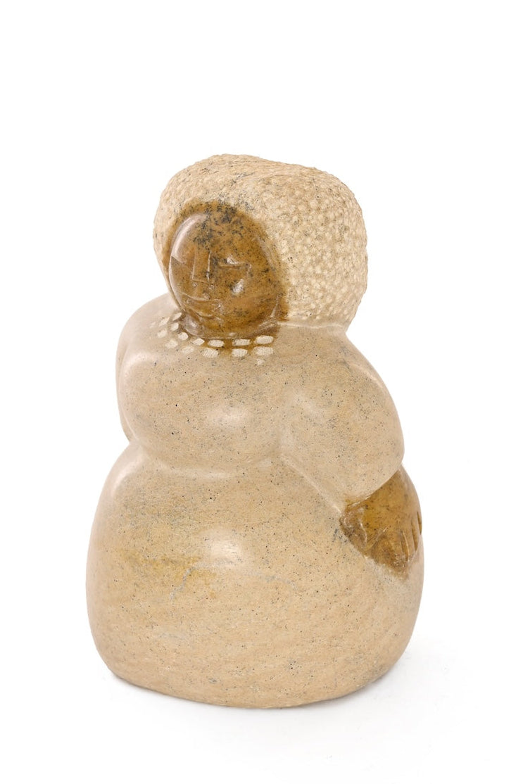 Hand-Carved Stone Woman Sculpture - One of a Kind