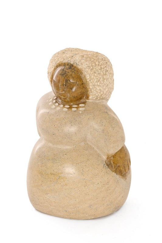 Hand-Carved Stone Woman Sculpture - One of a Kind