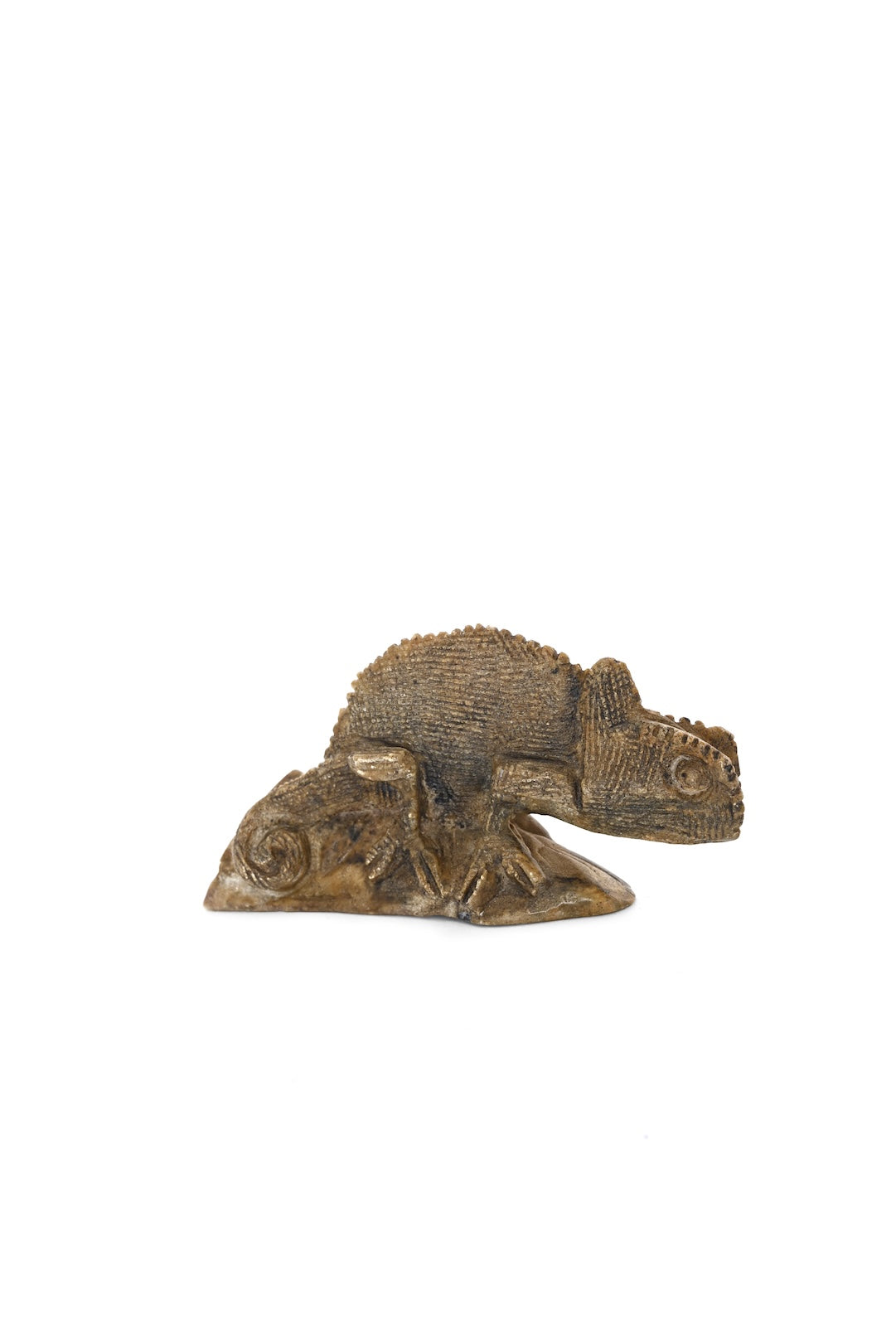 Tiny Chameleon Stone Sculpture - One of a Kind