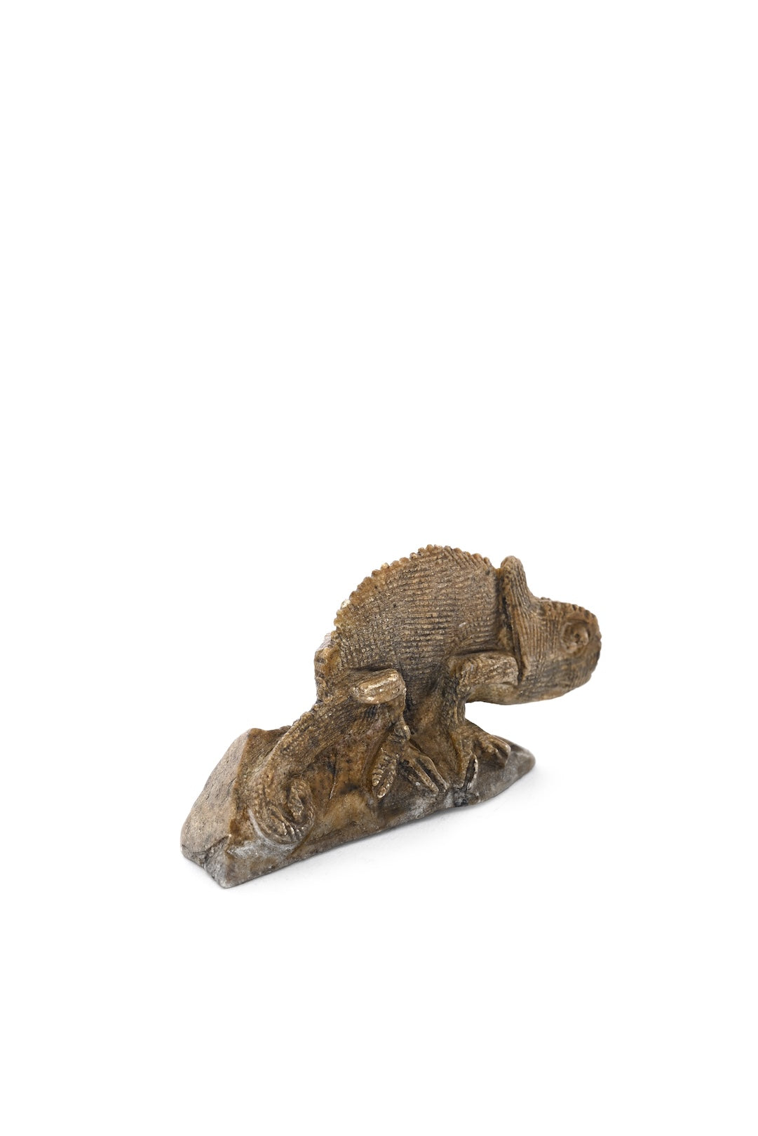 Tiny Chameleon Stone Sculpture - One of a Kind