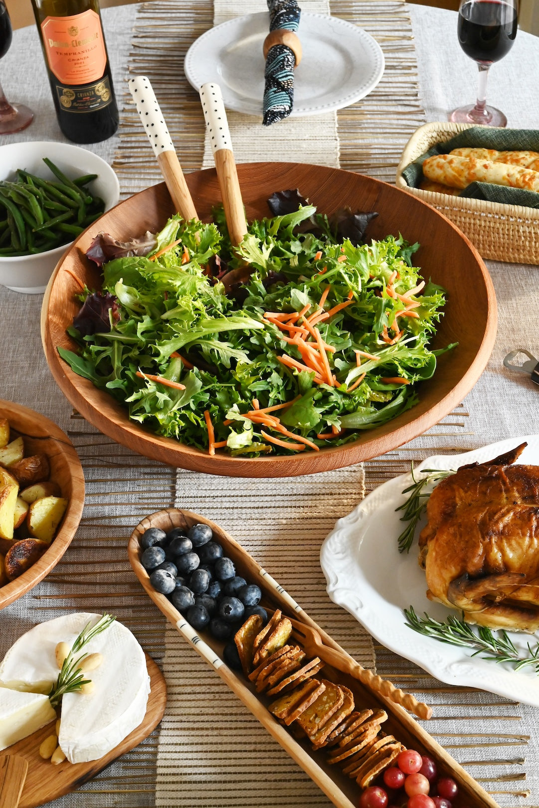 Large One of a Kind Zimbabwean Mahogany Serving Bowl