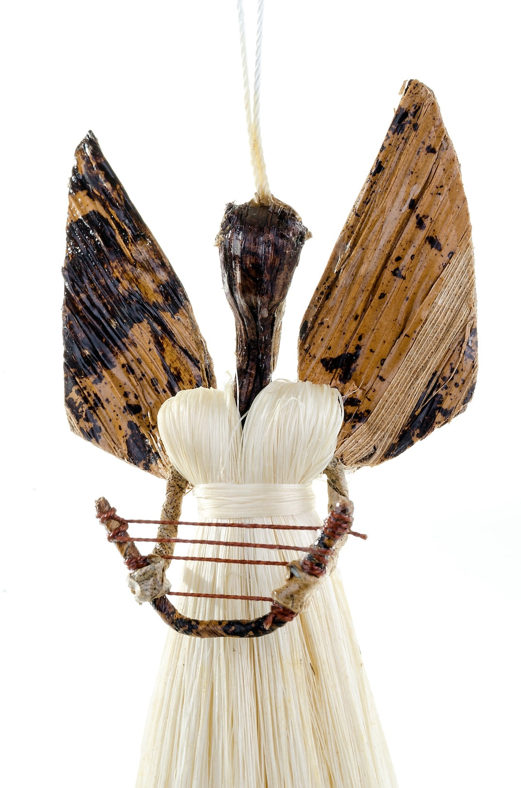 Sisal Angel of Song Handmade Christmas Ornament