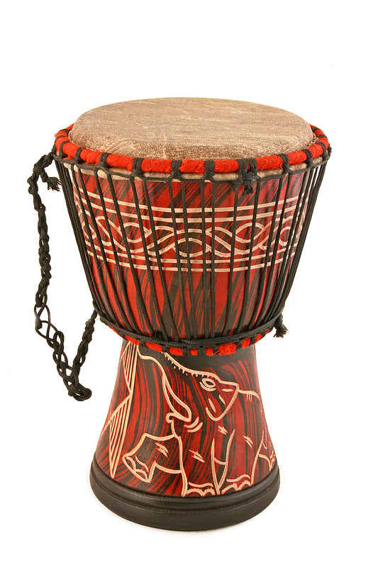 6" Ghanaian Djembe Hand Drum in Assorted Designs