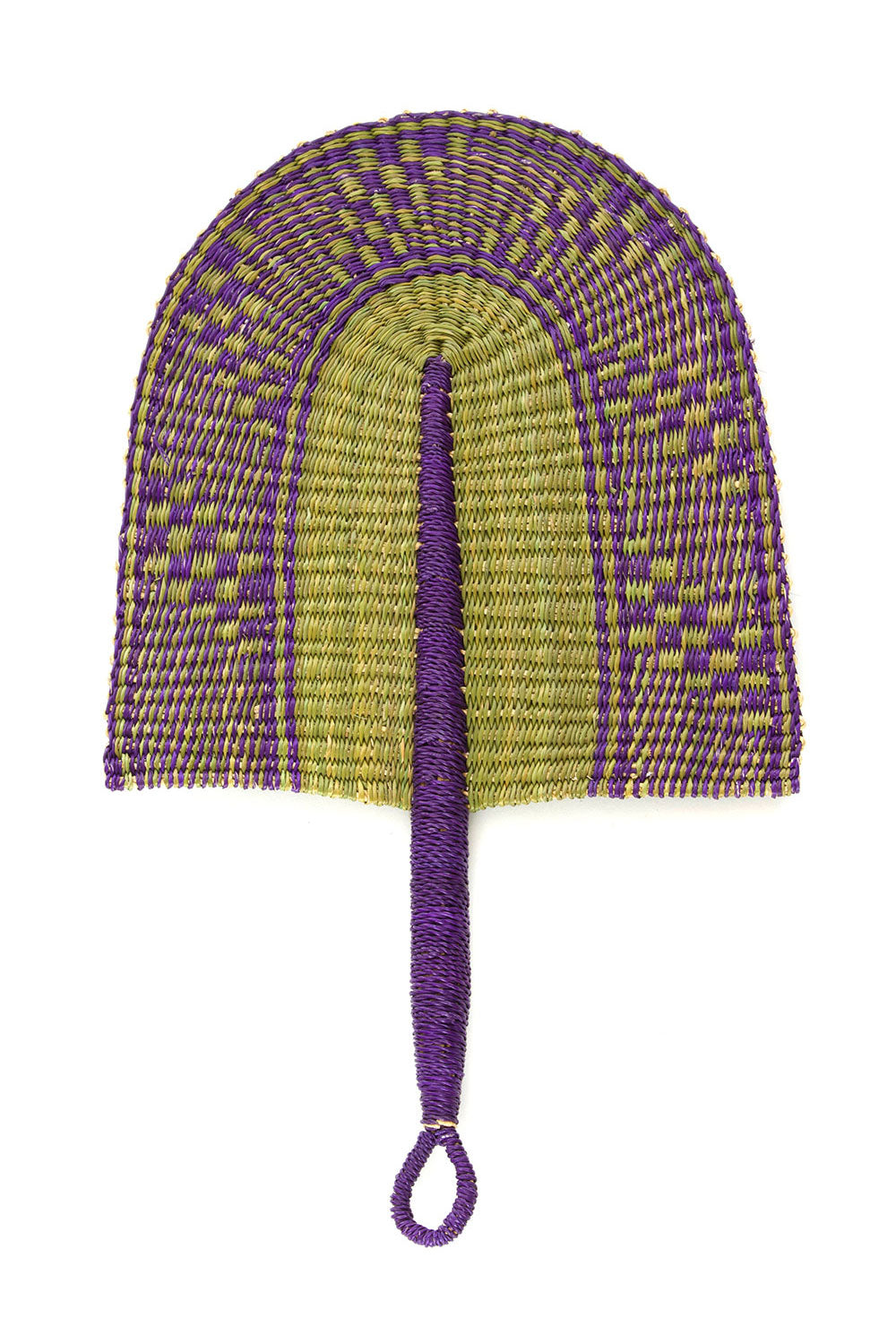 African Violet Elephant Grass Hand Fan