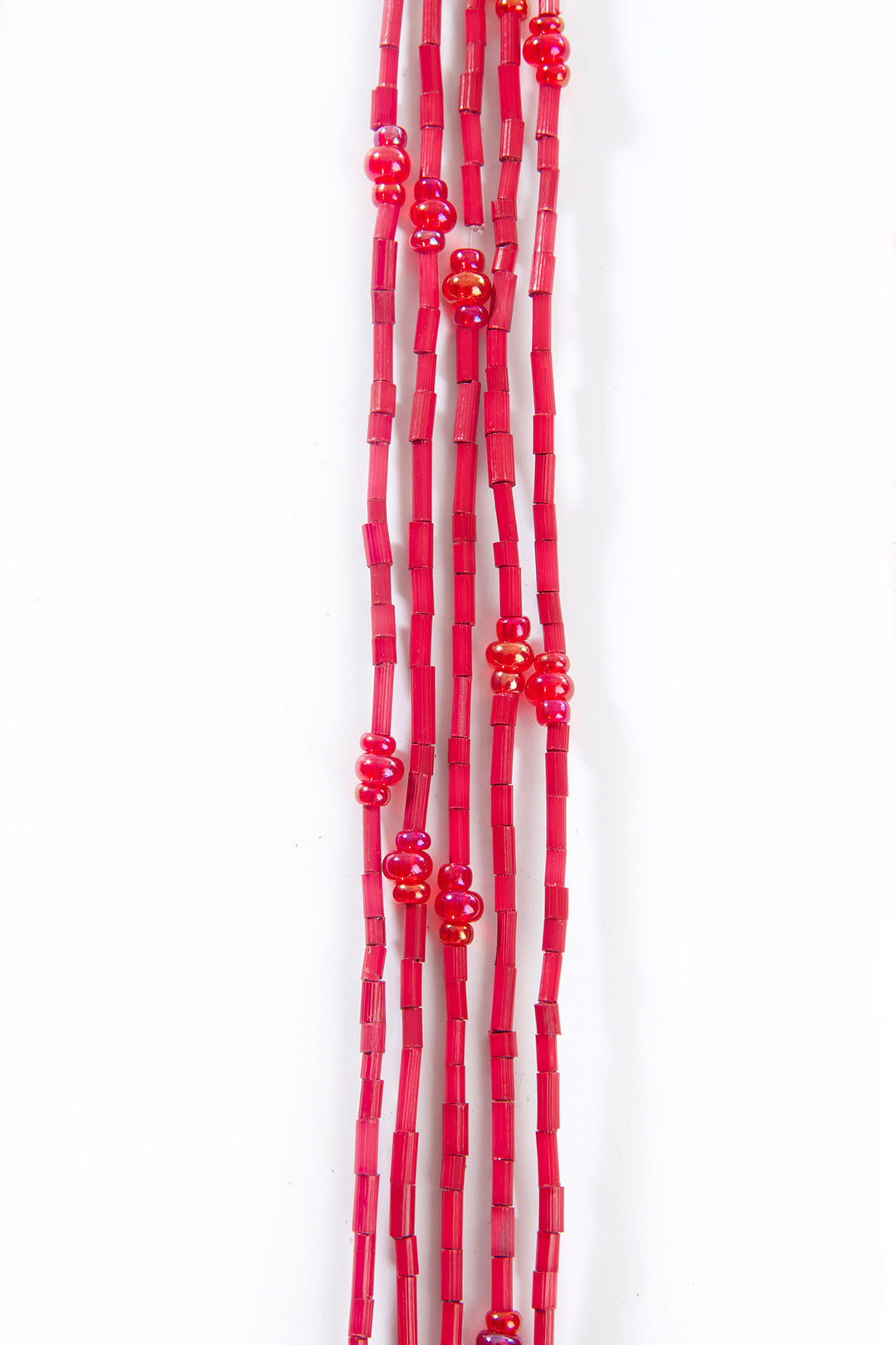 The Leakey Collection Zulugrass Single Strand - Cherry Red