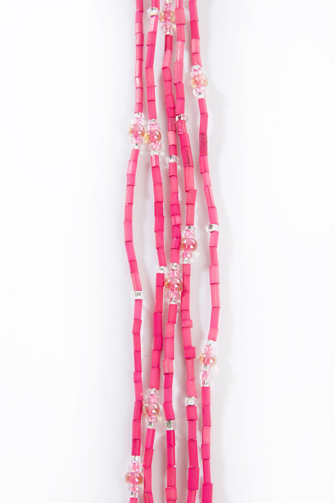 The Leakey Collection Zulugrass Single Strand - Hot Pink
