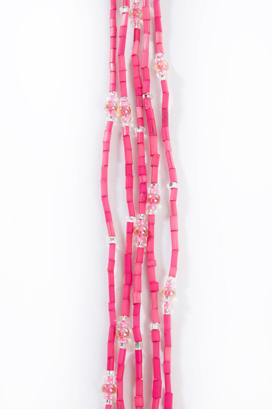 The Leakey Collection Zulugrass Single Strand - Hot Pink