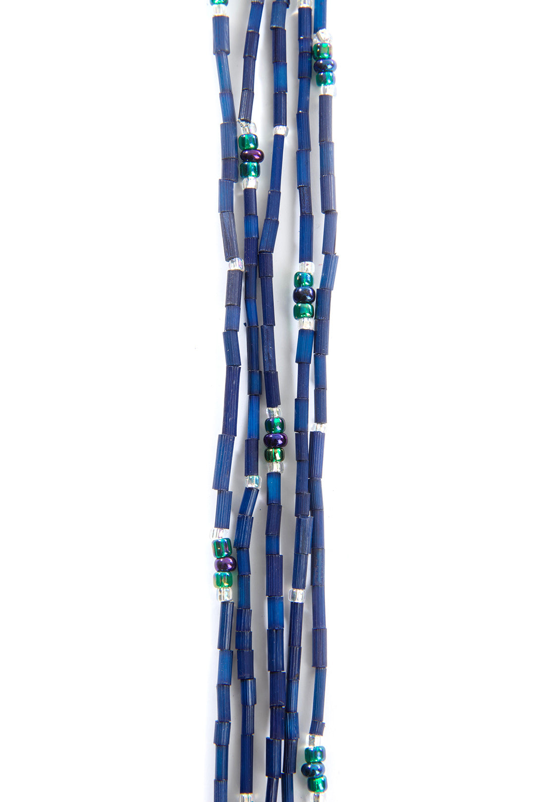 The Leakey Collection Zulugrass Single Strand - Navy Blue
