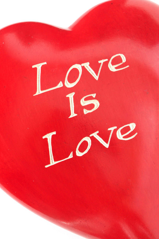 LOVE IS LOVE Soapstone Heart