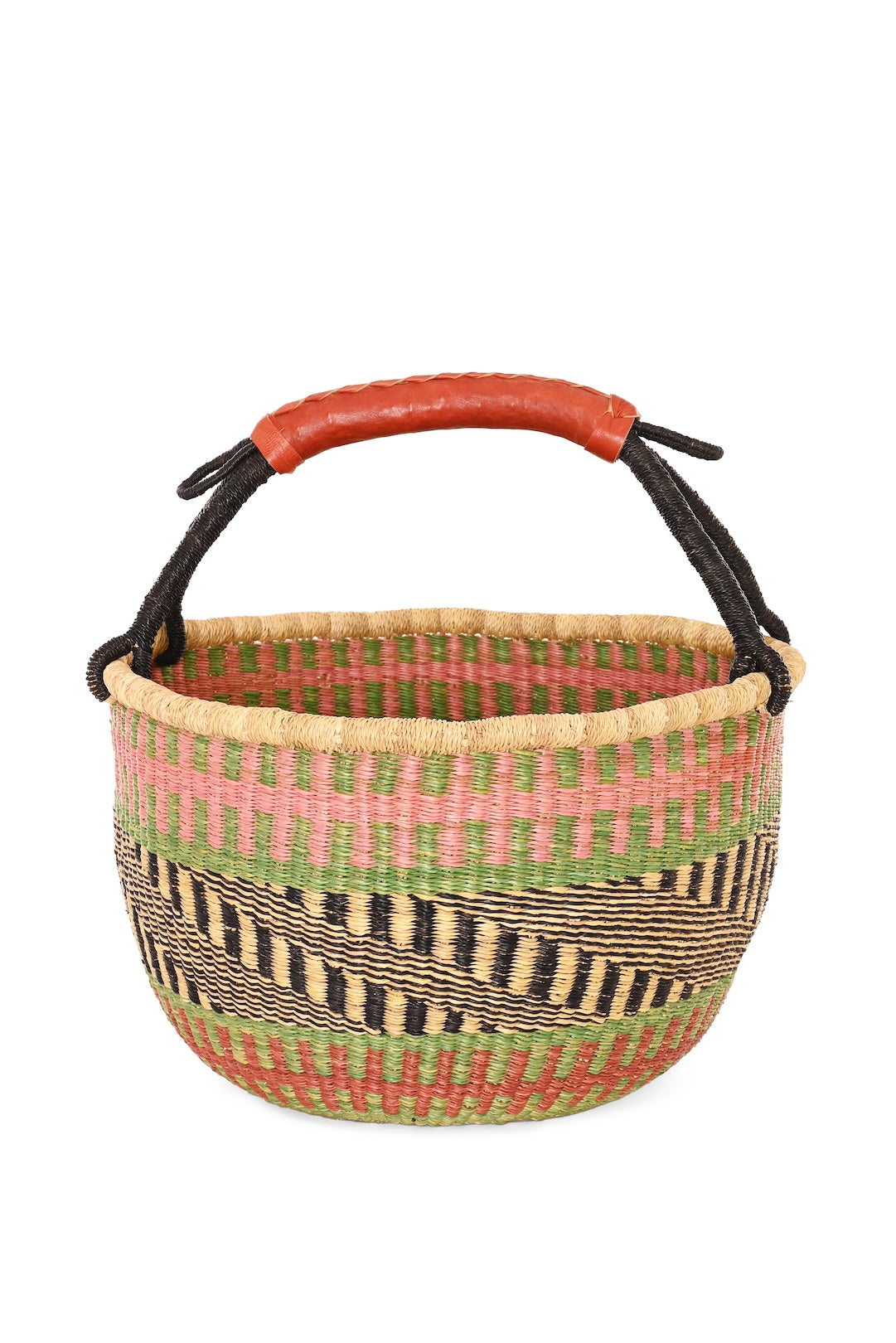 Winter Garden Handwoven Bolga Basket - One of a Kind