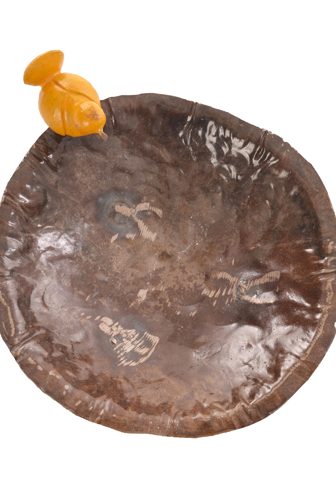 Recycled Metal & Stone Bird Bath from Zimbabwe