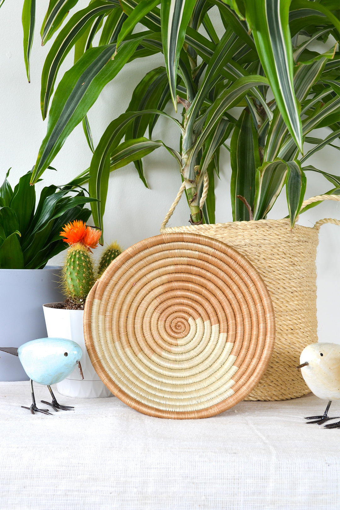 Sand Spiral Trinket Basket from Rwanda