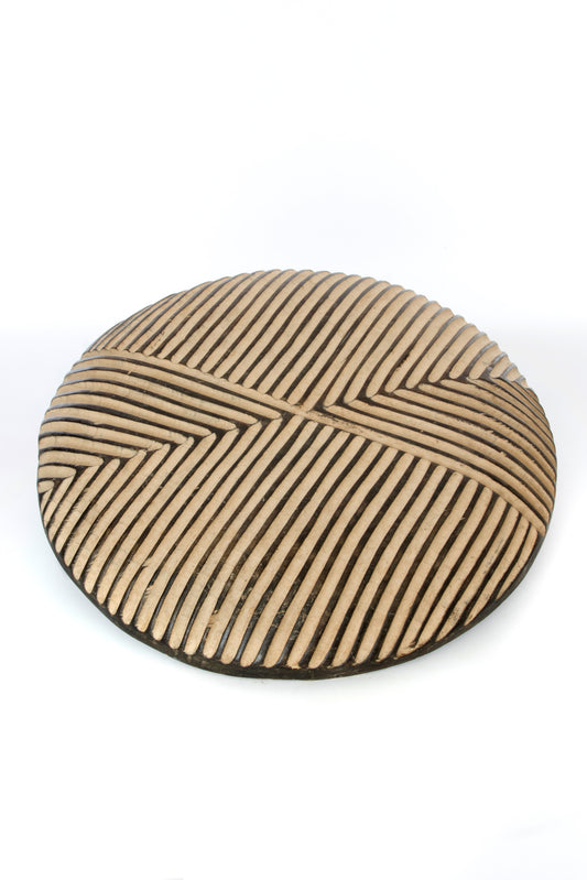 One of a Kind Large Incised Shield from Cameroon 20"