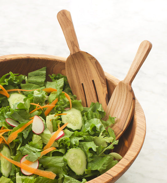 Kenyan Wild Olive Wood Salad Scoops