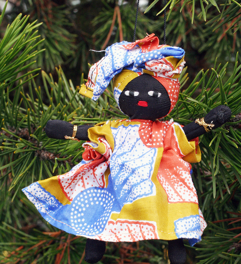 Burkina Baby Doll Holiday Ornament - Assorted