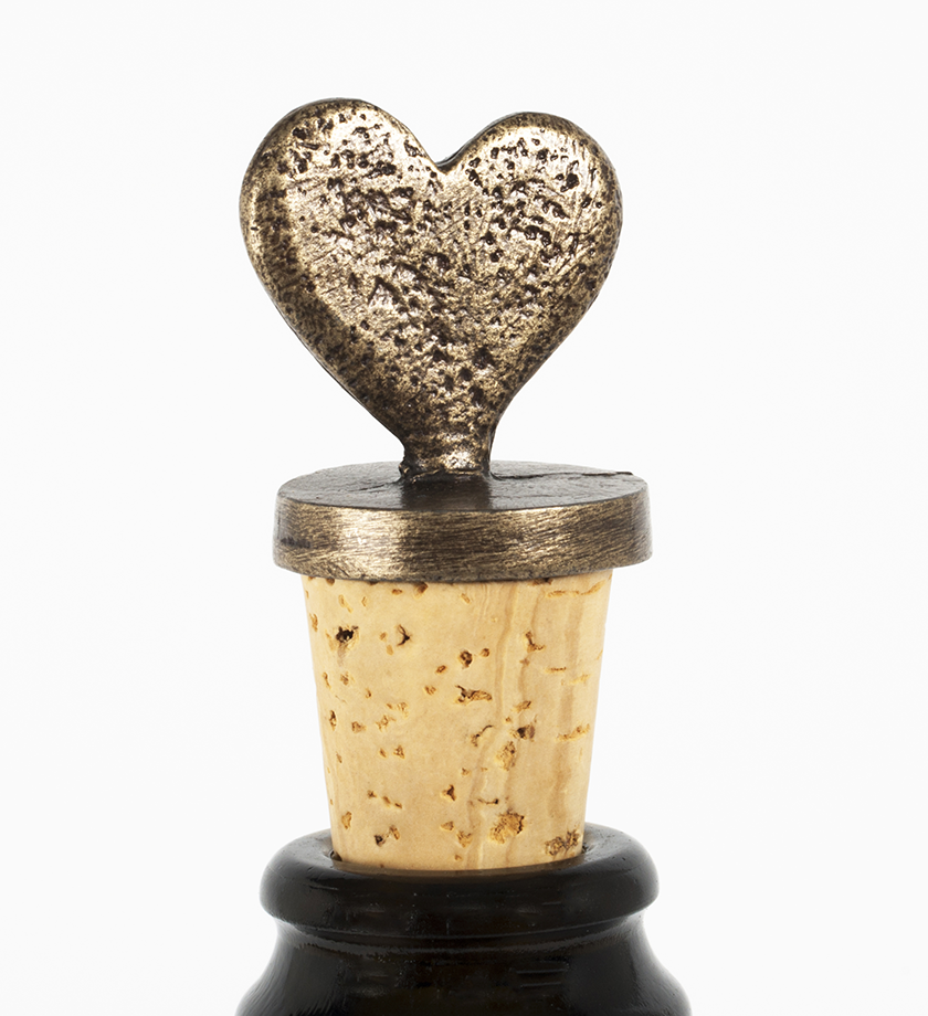 Brass Heart Wine Stoppers - Kitchen Handmade in Africa - Swahili Modern - 3