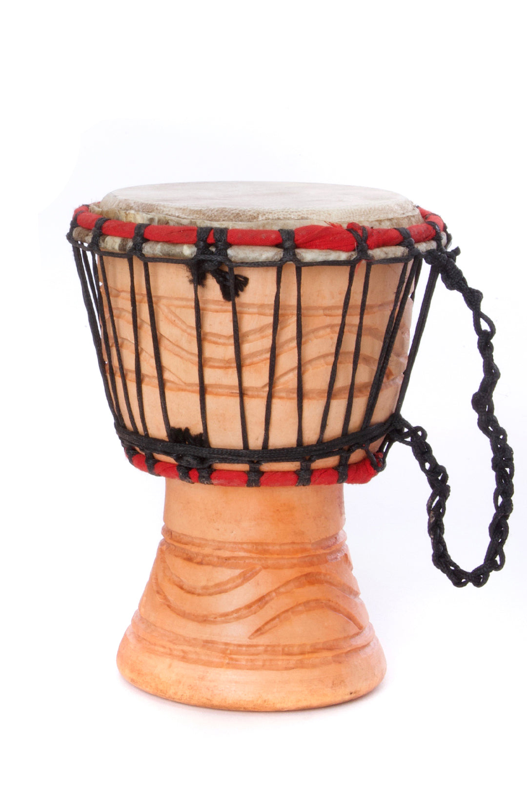 Small Ghanaian Djembe Hand Drums in Natural Wood 4" Djembe Drum