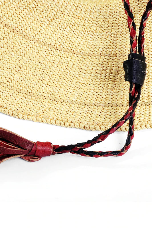 Natural Short Brimmed Grass Hat from Ghana