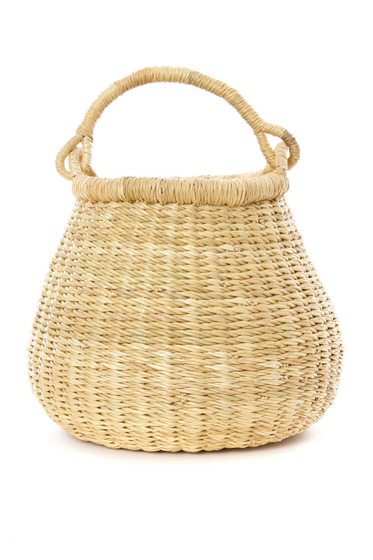 Natural Ghanaian Petite Kettle Basket Default Title