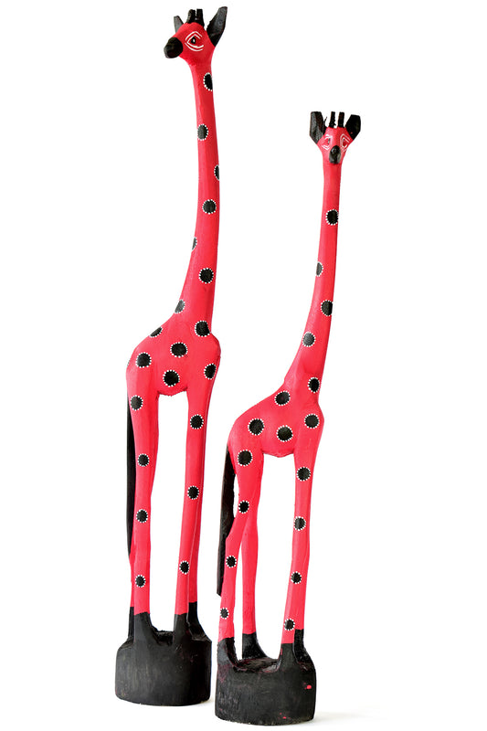 Jacaranda Wood Watermelon Giraffe Sculptures