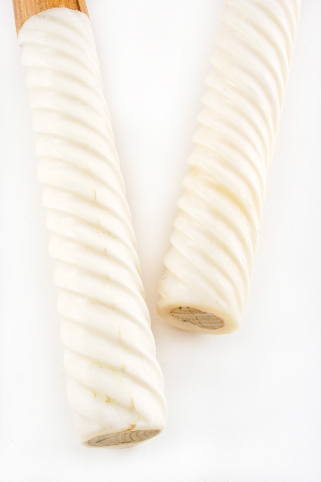 Spiraled White Bone Salad Servers Spiraled White Bone Salad Servers