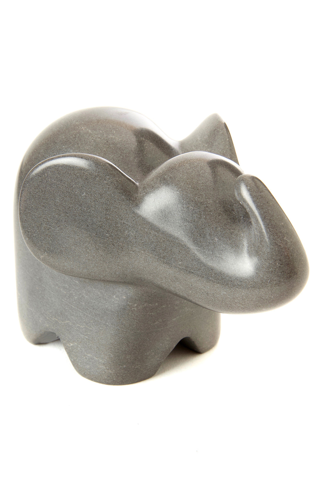 Large Dove Gray Soapstone Elephant