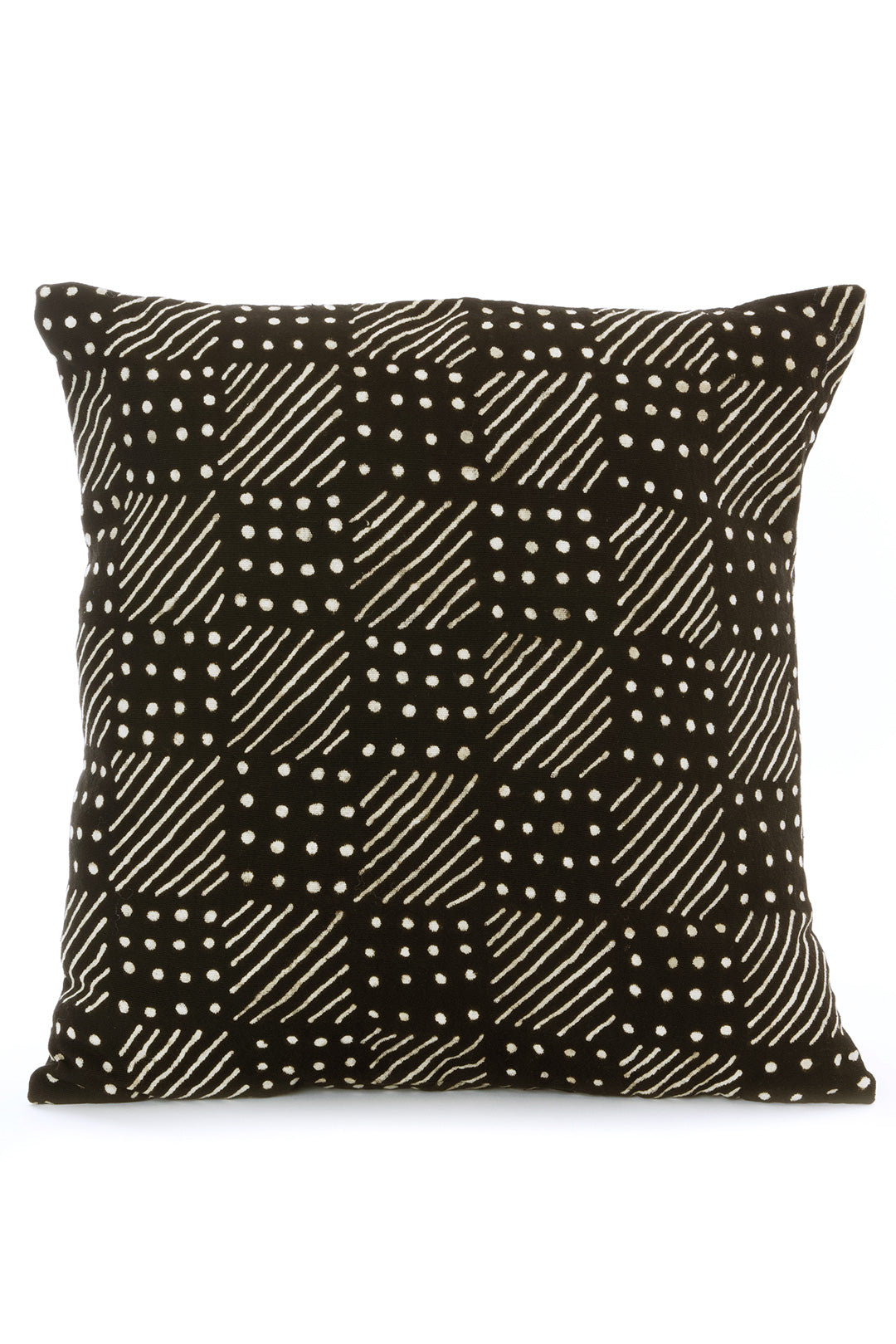 Weaver's Spindle Hand-Dyed African Mudcloth Pillow