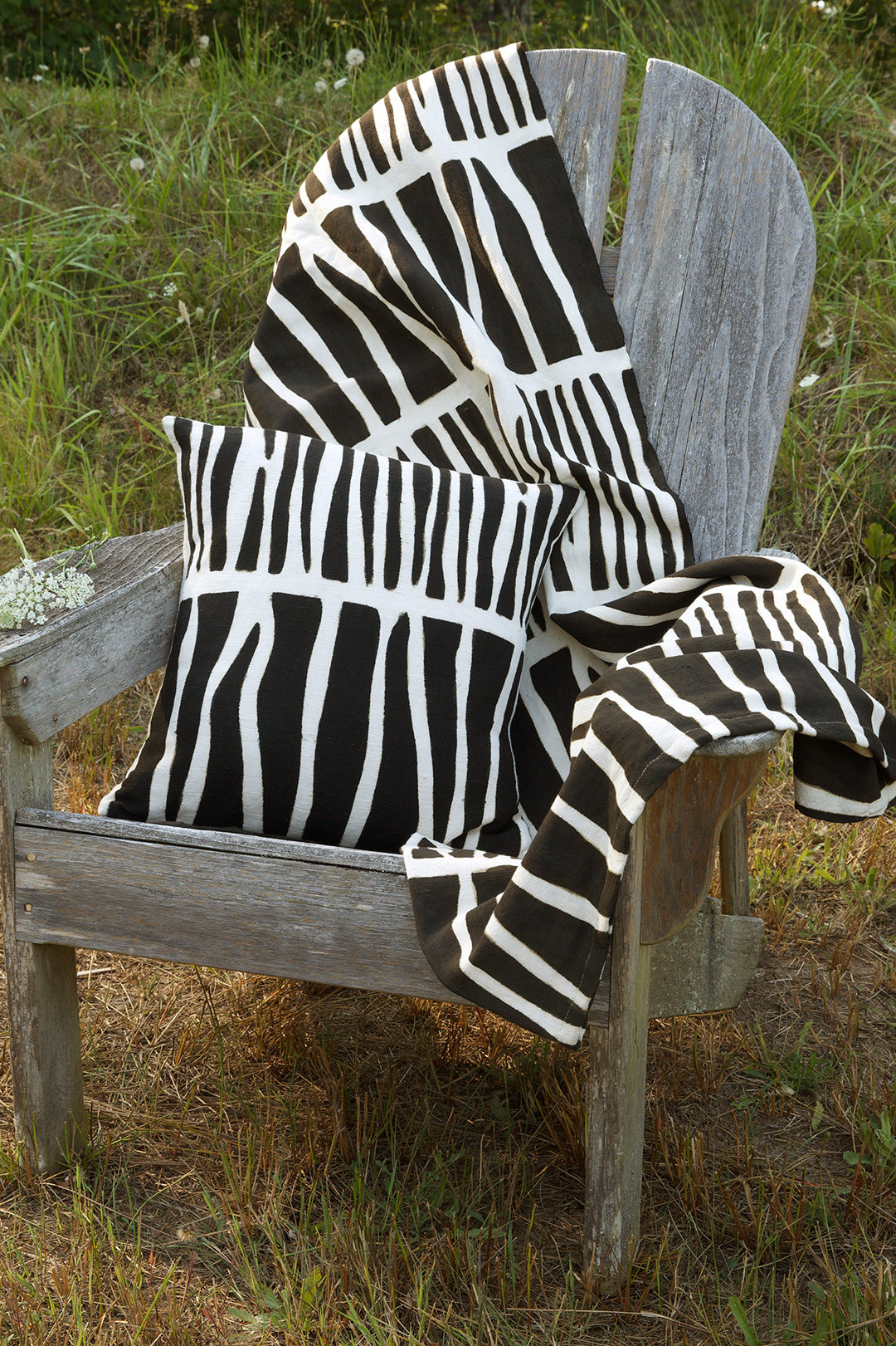 Modern Black & White Zebra Pattern Mudcloth Throw Default Title