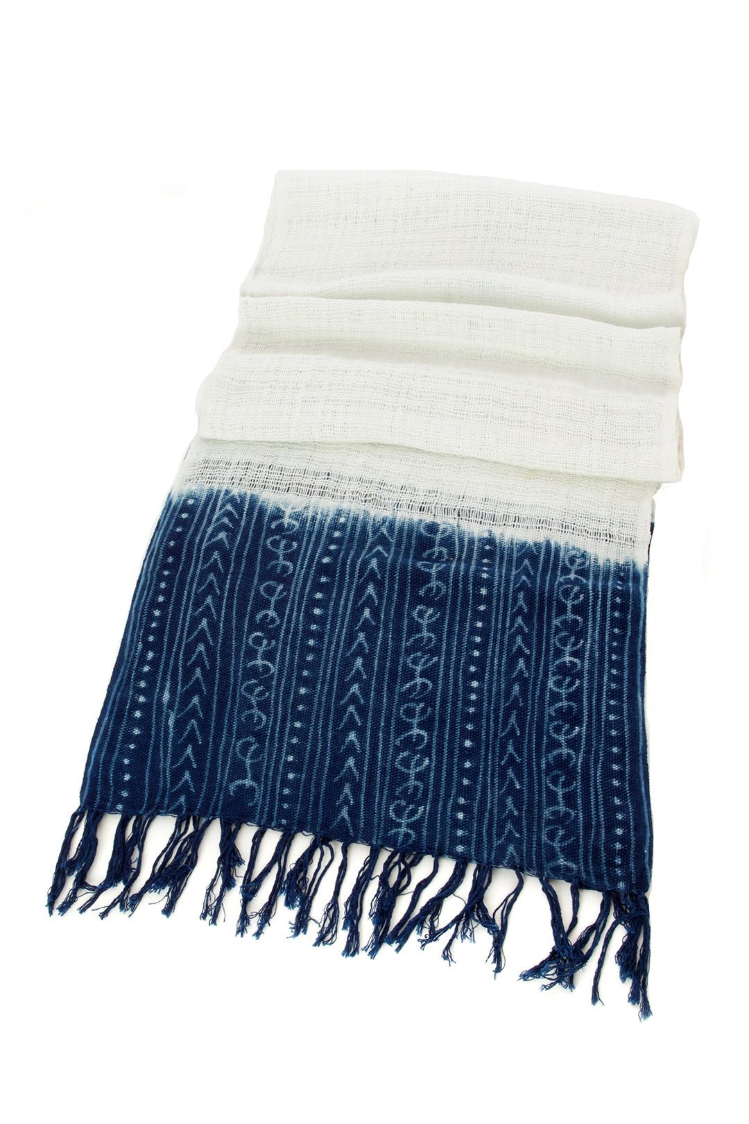 Indigo Organic Cotton Open Weave Scarf Default Title