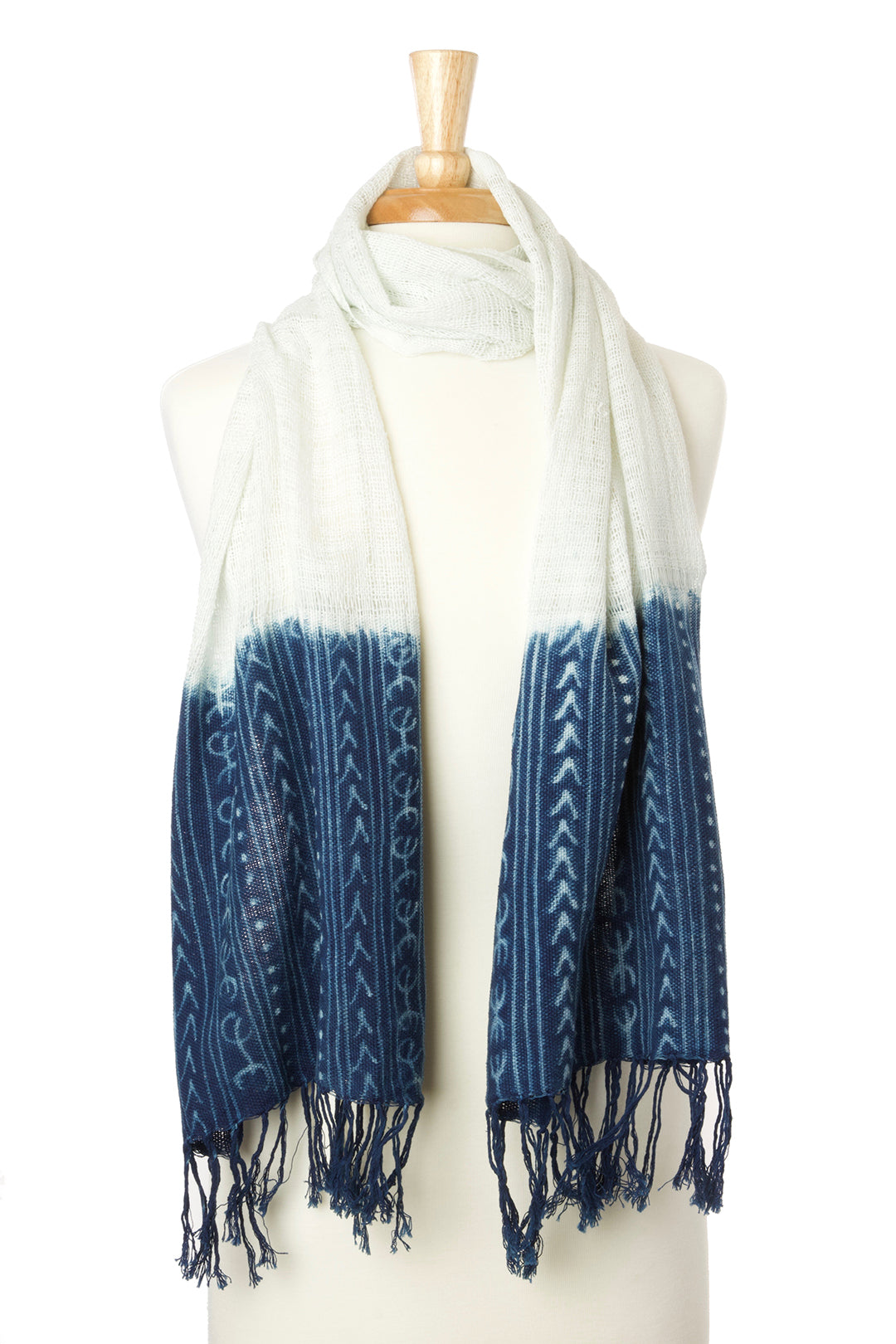 Indigo Organic Cotton Open Weave Scarf Default Title