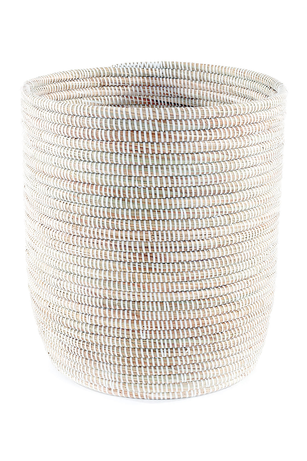 White Senegal Open Top Storage Bin Basket