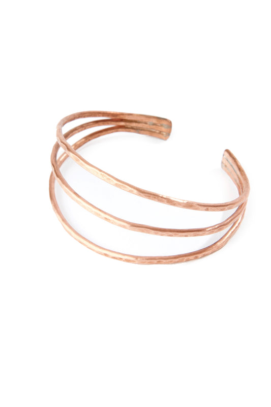 F.R.E.E. Woman Kindred Hammered Copper Bracelet Default Title