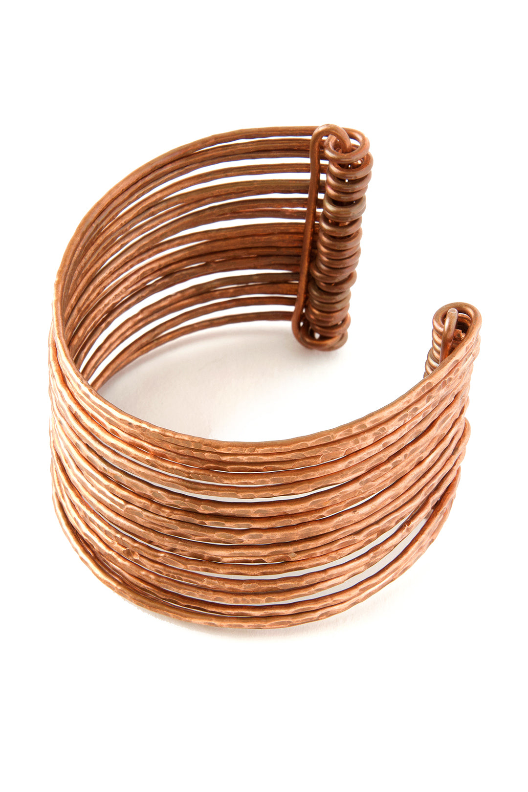 F.R.E.E. Woman Stacked Zambian Copper Cuffs F.R.E.E. Woman Wide Copper Cuff Bracelet